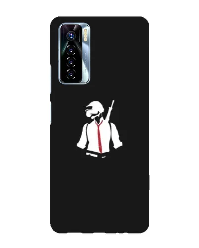 Чохол для TECNO Camon 17 Pro з картинкою «PUBG — силует воїна»