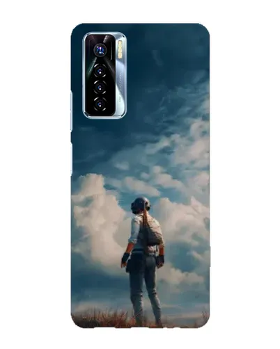 Чохол для TECNO Camon 17 Pro з картинкою «Герой PUBG на скелі»