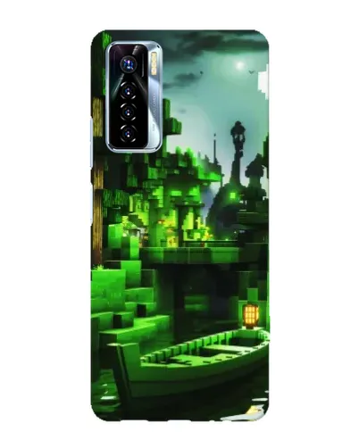 Чохол для TECNO Camon 17 Pro з картинкою «Minecraft лісовий пейзаж»