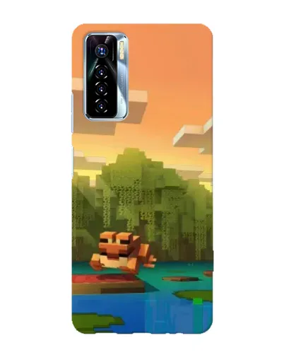 Чохол для TECNO Camon 17 Pro з картинкою «Майнкрафт захід сонця»