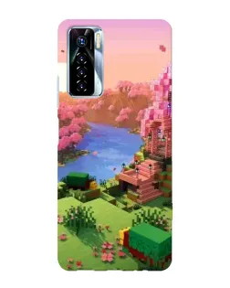 Чохол для TECNO Camon 17 Pro з картинкою «Рожеве дерево Minecraft»