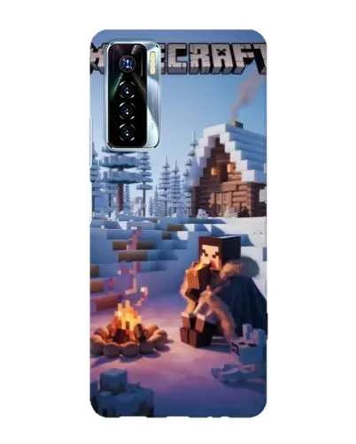 Чохол для TECNO Camon 17 Pro з картинкою «Зимовий Minecraft»