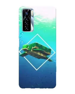 Чохол для TECNO Camon 17 Pro з картинкою «Черепаха Minecraft»