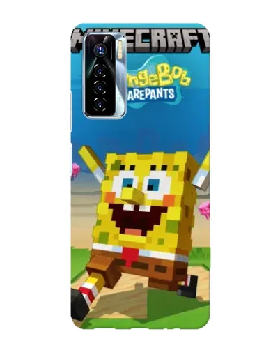 Чехол для TECNO Camon 17 Pro с картинкой «Губка Боб Minecraft» Чехол для TECNO Camon 17 Pro с картинкой «Губка Боб Minecraft»