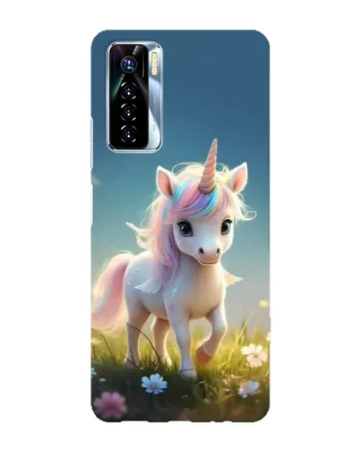 Чехол для TECNO Camon 17 Pro с картинкой «Единорог на поляне»