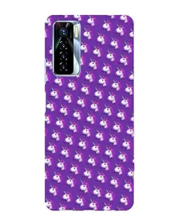 Чехол для TECNO Camon 17 Pro с картинкой «Единороги на фиолетовом»