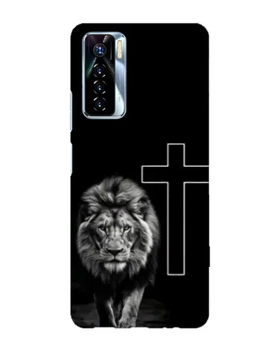 Чохол для TECNO Camon 17 Pro з картинкою «Лев та Хрест»