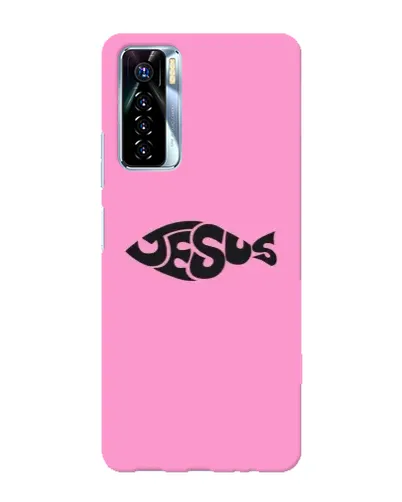 Чохол для TECNO Camon 17 Pro з картинкою «Рожевий символ Jesus»