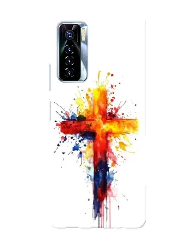 Чохол для TECNO Camon 17 Pro з картинкою «Акварельний хрест»