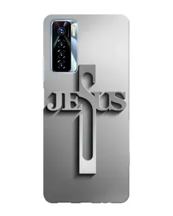 Чехол для TECNO Camon 17 Pro с картинкой «Металлический крест Jesus» Чехол для TECNO Camon 17 Pro с картинкой «Металлический крест Jesus»