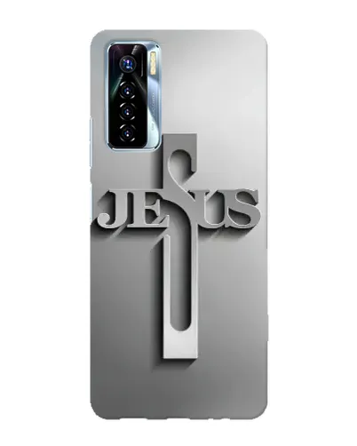 Чехол для TECNO Camon 17 Pro с картинкой «Металлический крест Jesus» Чехол для TECNO Camon 17 Pro с картинкой «Металлический крест Jesus»