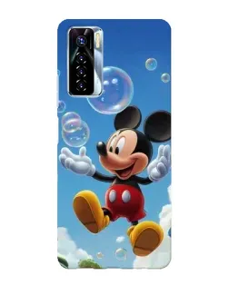 Чехол для TECNO Camon 17 Pro с картинкой «Mickey и мыльные пузыри»
