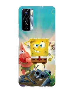 Чохол для TECNO Camon 17 Pro з картинкою «Спанч Боб переможець»
