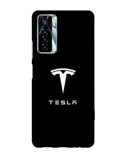 Чехол для TECNO Camon 17 Pro с картинкой «Tesla White Logo»
