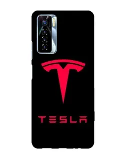 Чехол для TECNO Camon 17 Pro с картинкой «Tesla Red Logo»