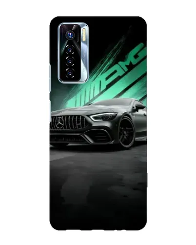 Чехол для TECNO Camon 17 Pro с картинкой «Темный Mercedes AMG»