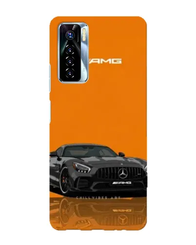 Чехол для TECNO Camon 17 Pro с картинкой «Оранжевый Mercedes AMG»