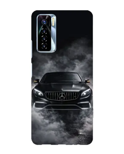 Чехол для TECNO Camon 17 Pro с картинкой «Mercedes в дыму»