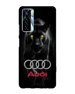 Чехол для TECNO Camon 17 Pro с картинкой «Пантера и Audi» Чехол для TECNO Camon 17 Pro с картинкой «Пантера и Audi»