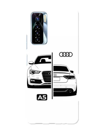 Чехол для TECNO Camon 17 Pro с картинкой «Audi — контрастный дизайн»