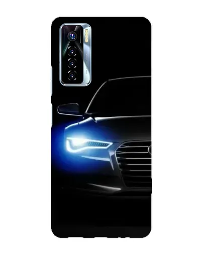 Чехол для TECNO Camon 17 Pro с картинкой «Неоновый взгляд Audi»