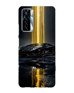 Чехол для TECNO Camon 17 Pro с картинкой «Ночной Lamborghini драйв»