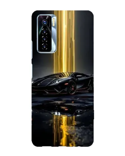 Чехол для TECNO Camon 17 Pro с картинкой «Ночной Lamborghini драйв»