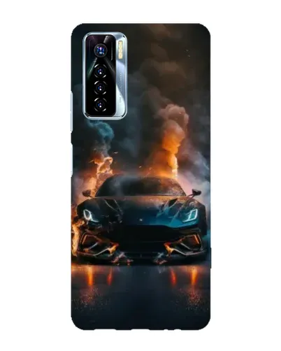Чехол для TECNO Camon 17 Pro с картинкой «Lamborghini дымная эстетика»