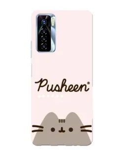 Чехол для TECNO Camon 17 Pro с картинкой «Pusheen логотип»