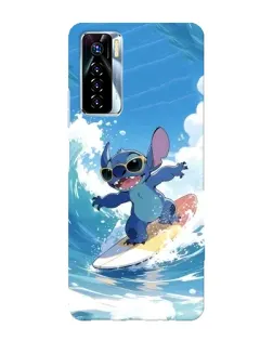 Чехол для TECNO Camon 17 Pro с картинкой «Стич на волне» Чехол для TECNO Camon 17 Pro с картинкой «Стич на волне»