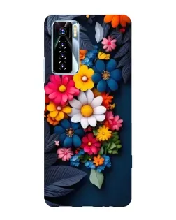 Чехол для TECNO Camon 17 Pro с картинкой «Цветочная феерия»