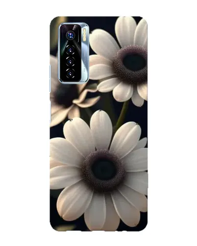 Чехол для TECNO Camon 17 Pro с картинкой «Белые маргаритки макро»