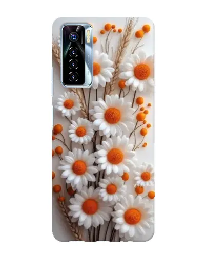 Чехол для TECNO Camon 17 Pro с картинкой «Белые сухоцветы»