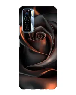 Чехол для TECNO Camon 17 Pro с картинкой «Шелковая черная роза»