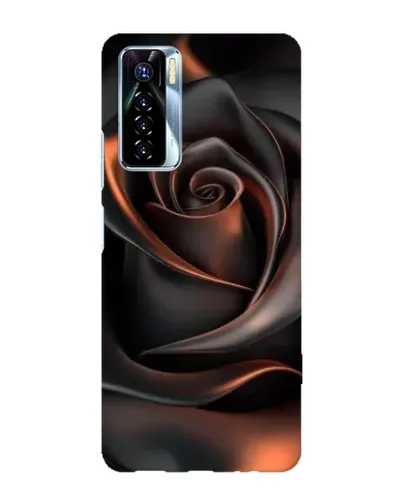 Чехол для TECNO Camon 17 Pro с картинкой «Шелковая черная роза»