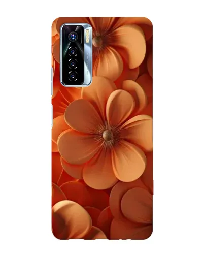 Чехол для TECNO Camon 17 Pro с картинкой «Оранжевый макро цветок»