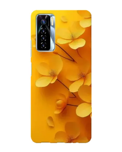 Чехол для TECNO Camon 17 Pro с картинкой «Золотые лепестки»