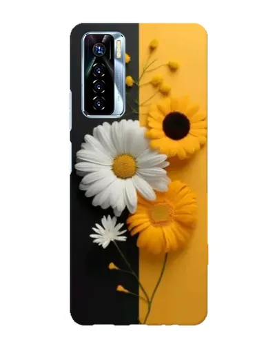 Чехол для TECNO Camon 17 Pro с картинкой «Подсолнух и ромашка»