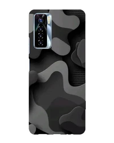 Чохол для TECNO Camon 17 Pro з картинкою «Темний абстрактний камуфляж»