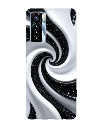 Чохол для TECNO Camon 17 Pro з картинкою «Чорно-біла спіраль»