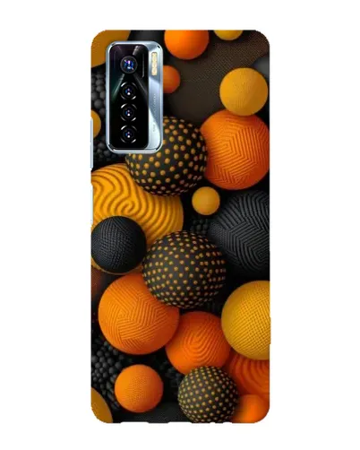 Чохол для TECNO Camon 17 Pro з картинкою «Об'ємні помаранчеві сфери»