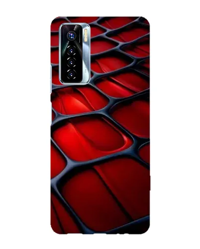 Чохол для TECNO Camon 17 Pro з картинкою «Червона глянцева сітка»
