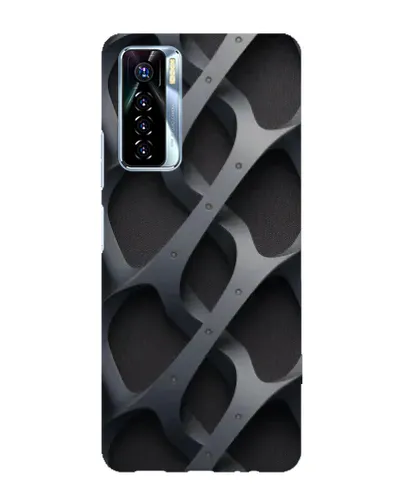 Чохол для TECNO Camon 17 Pro з картинкою «Об'ємне сіре плетіння»