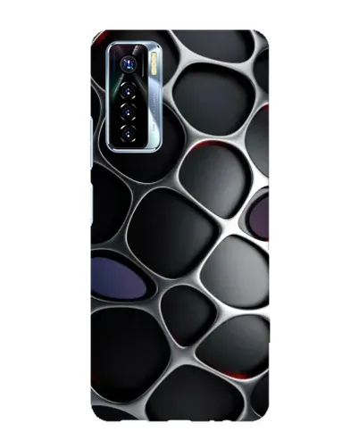 Чохол для TECNO Camon 17 Pro з картинкою «Об'ємна темна решітка»