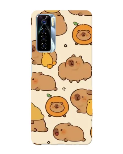 Чехол для TECNO Camon 17 Pro с картинкой «Капибары с апельсинами»