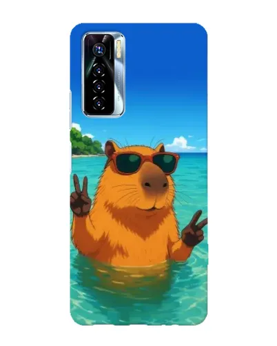 Чехол для TECNO Camon 17 Pro с картинкой «Морская капибара»