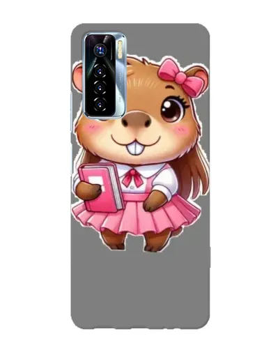 Чехол для TECNO Camon 17 Pro с картинкой «Девочка капибара»
