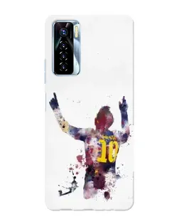 Чохол для TECNO Camon 17 Pro з картинкою «Акварельний Мессі Барселона»