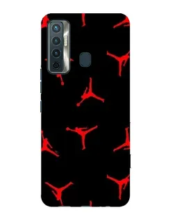 Чохол для TECNO Camon 17 з картинкою «Jordan Red Pattern»