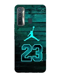 Чохол для TECNO Camon 17 з картинкою «Jordan Cyan 23»